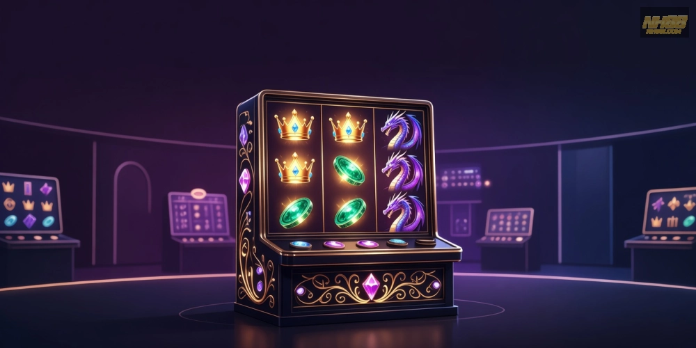 Hình minh họa khái niệm nổ hũ uy tín tại NH88 với jackpot lớn và giao diện hiện đại