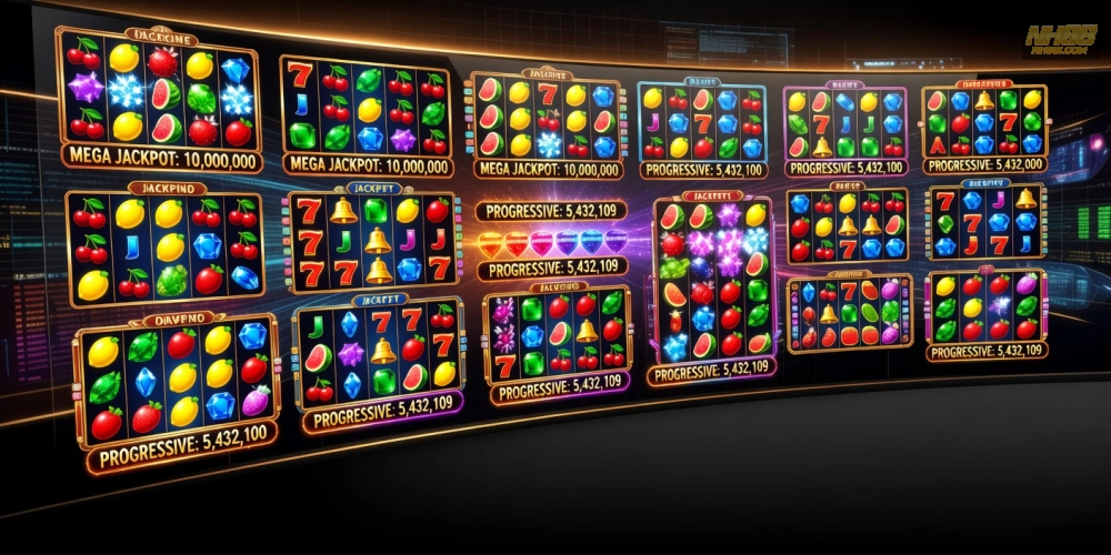 Hình ảnh top game nổ hũ phổ biến trên NH88 với giao diện quay thưởng sống động